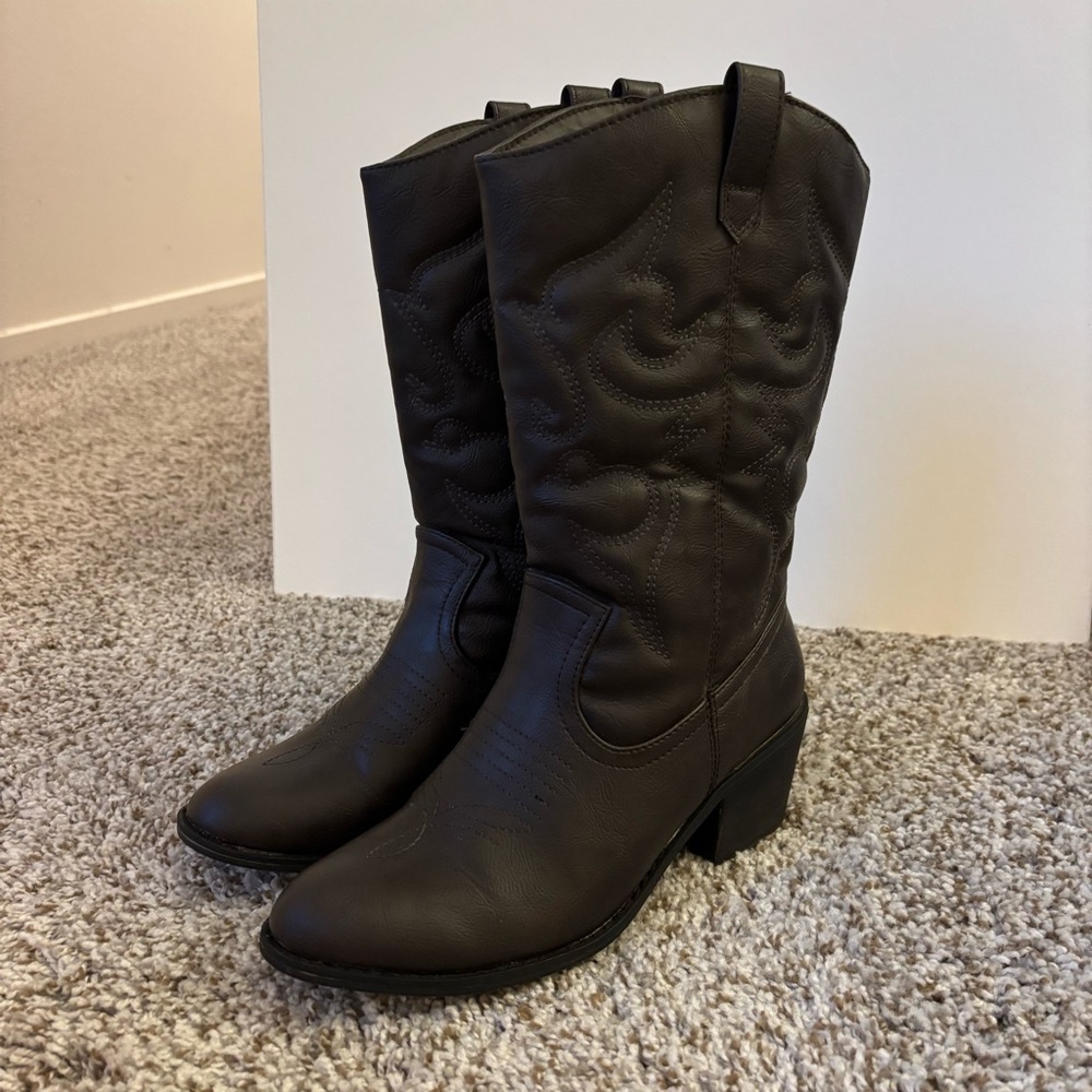 Charles Albert Dark Brown Western Cowboy Boots Size 7